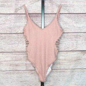Victoria’s Secret Pink Cutout Sides Tank One Piece Swimsuit Size XS